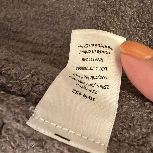 BAREFOOT DREAMS Size XS/Small Charcoal Gray Cozychic‎ Lite Cardigan Soft Pocket - Image 6