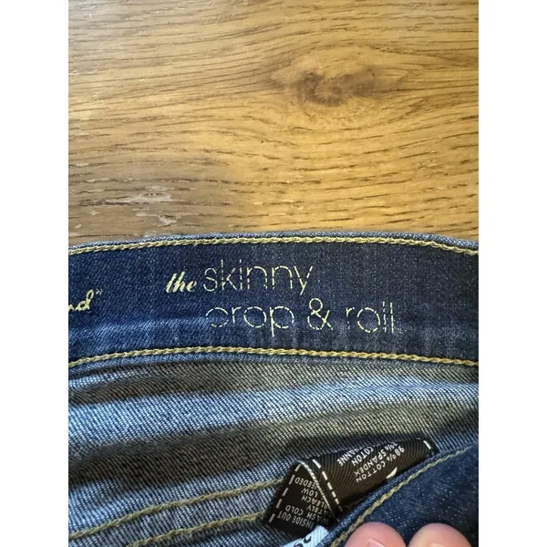 7 For All Mankind‎ Jeans Women’s 29 Blue The Skinny Crop Roll Stretch Preppy - Image 4