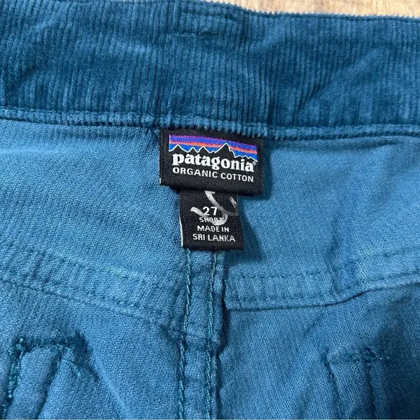 Patagonia Teal Blue Organic Cotton Corduroy Pants Women's 27 Short / 4 Straight - Image 4
