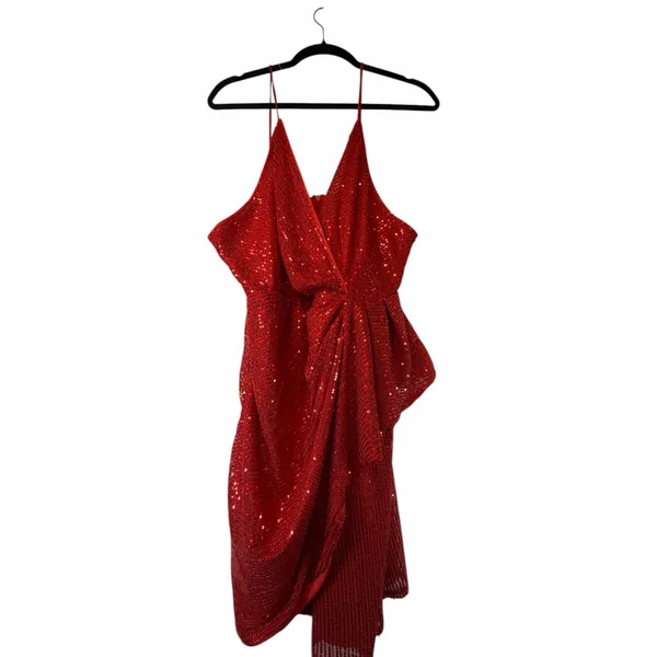 Double Crazy Red Sequin Dress - Image 2