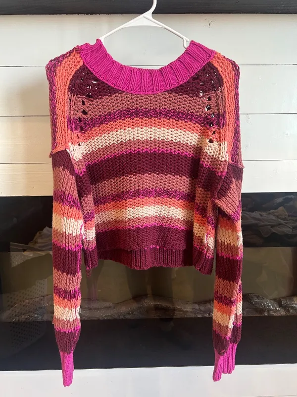 Free People Women's Devon Open-Knit Long-Sleeve Sweater - Image 2