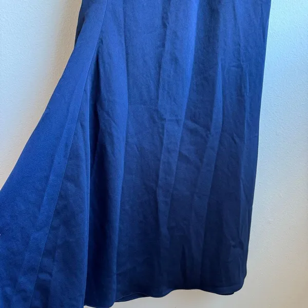 BHLDN Anthropologie Ruby Twist Halter Satin Maxi Gown Navy Blue Size 0 / XS - Image 3