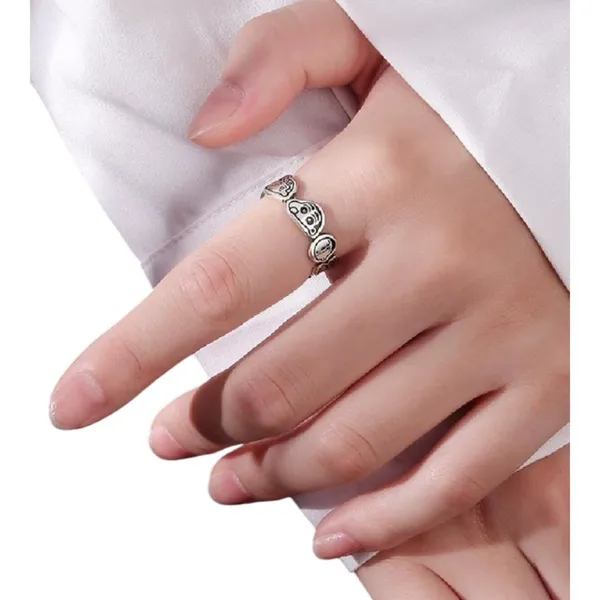 s925 Sterling Silver Crayon Shin-chan Cartoon Ring - Image 2