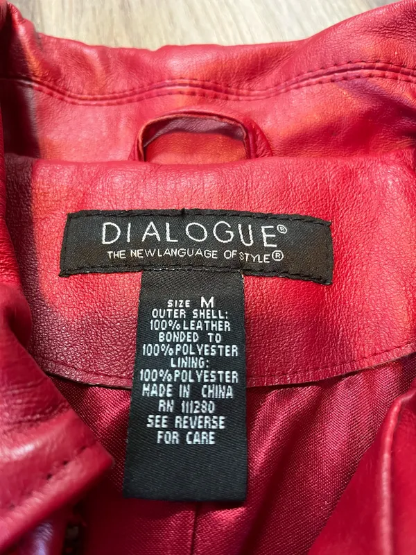Dialogue Vintage Red Leather Jacket Western Jacket - Image 3