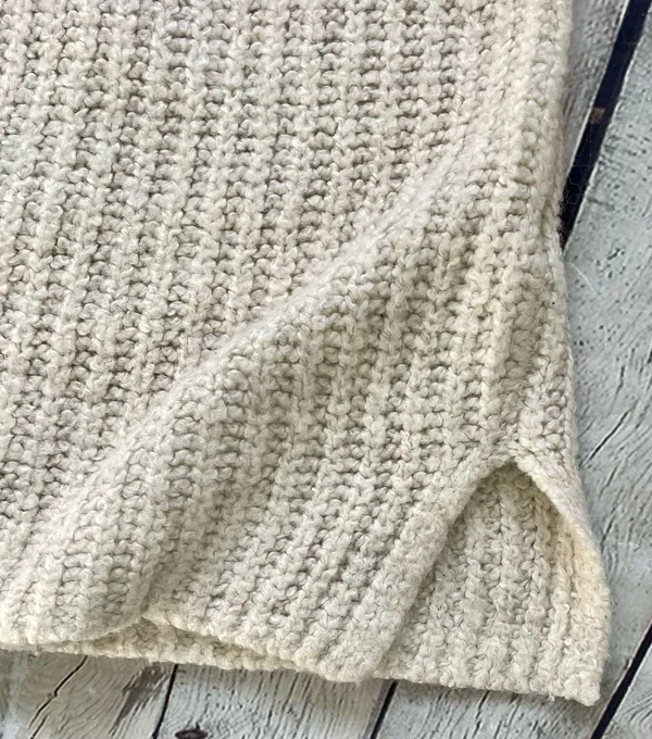 Beige High Neck Longline Sweater - Image 11