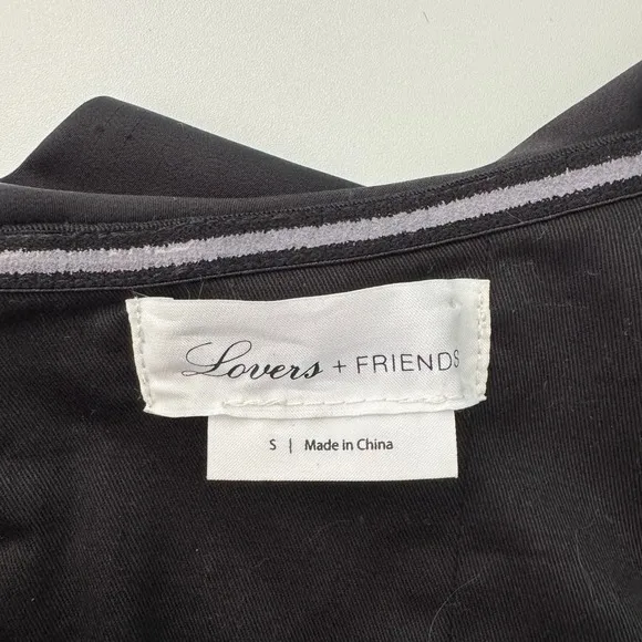 Lovers‎ + Friends Maxi Gown Dress Small Black Ruffle Strapless Formal Pencil - Image 8