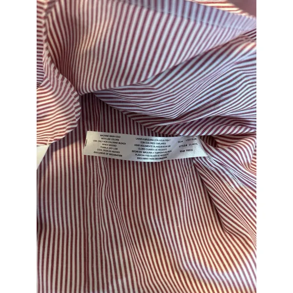 US Polo Assn Women's Button Down Long Sleeve Shirt - Red Striped - Size M - NWT - Image 5