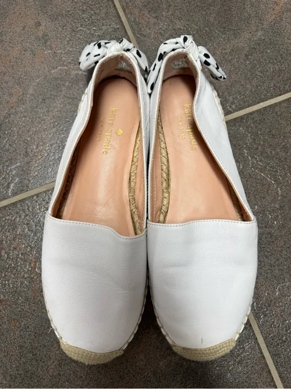 Kate Spade New York Womens Tie Back Grayson Slip On Espadrille Shoes White 7.5 - Image 13