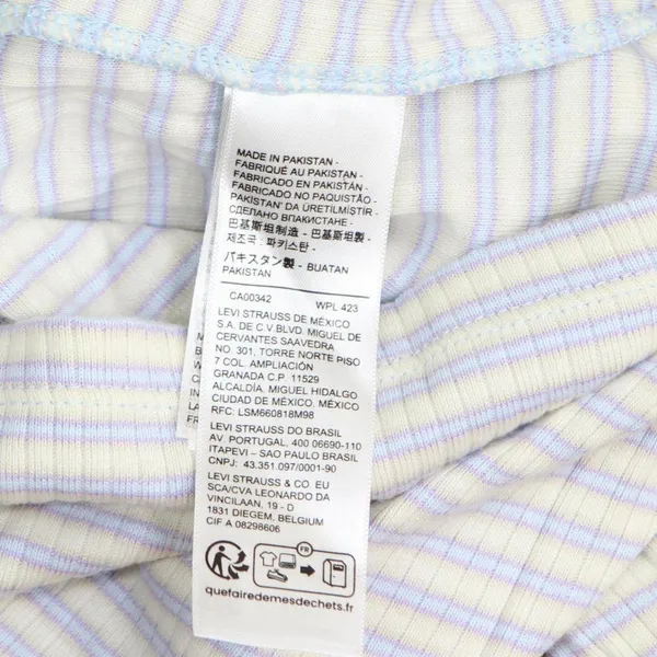 NWT Levi's Striped Britt Cotton Snap-Front Top A50550006 2X Sade Stripe Blue - Image 7