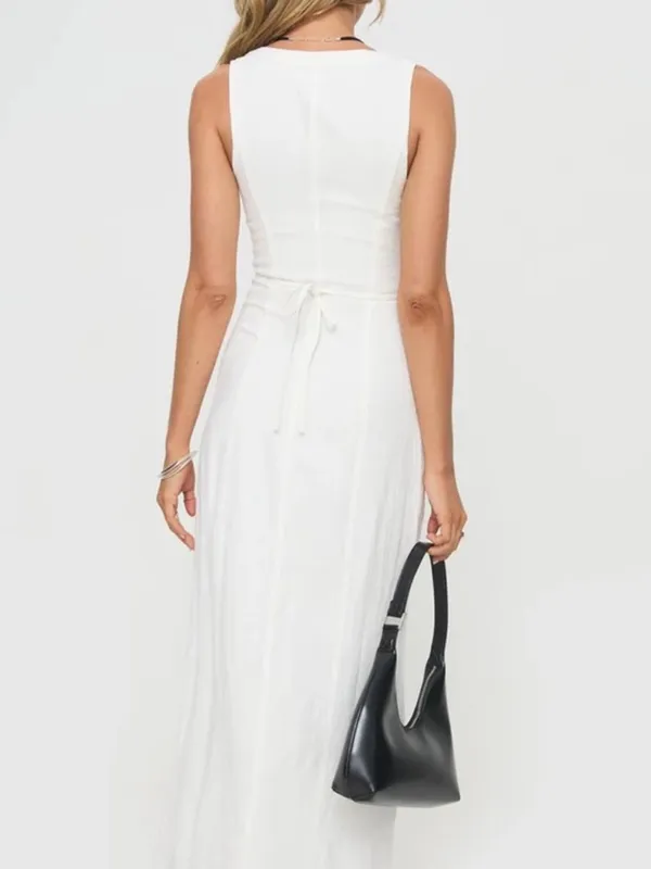 Princess Polly Summer Season Button Front Linen Blend Dress New! - Image 7
