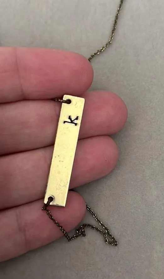 🤩4/$15🥳 k initial bar necklace - Image 3