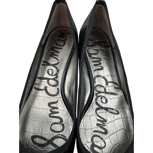 *Sam Edelman Hope Kitten Heels Women’s Size Back Patent Leather Academia Croc - Image 9