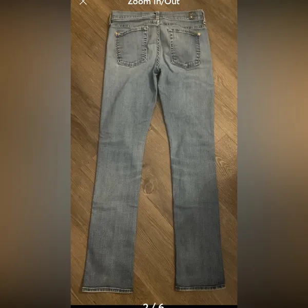 7 For All Mankind denim straight leg jean. Size 28” - Image 2