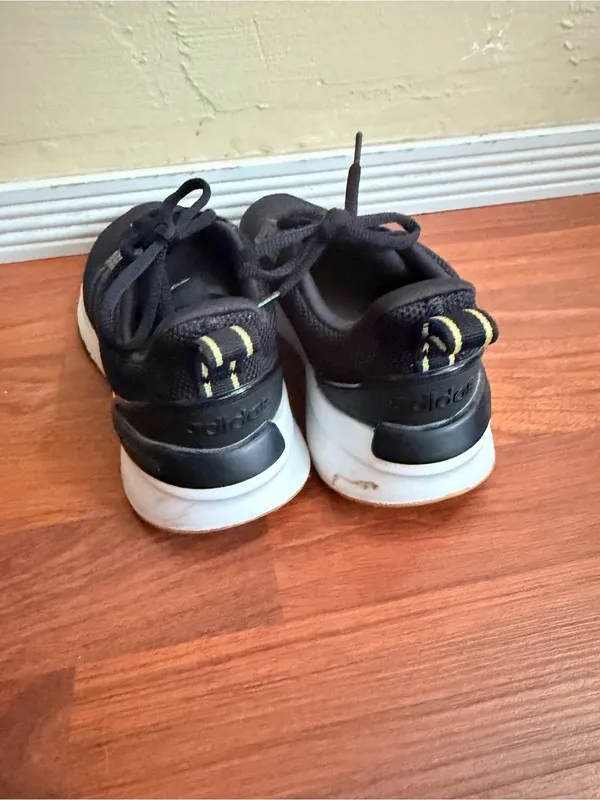 adidas Black Mesh Running Sneakers with White Midsole - Image 5