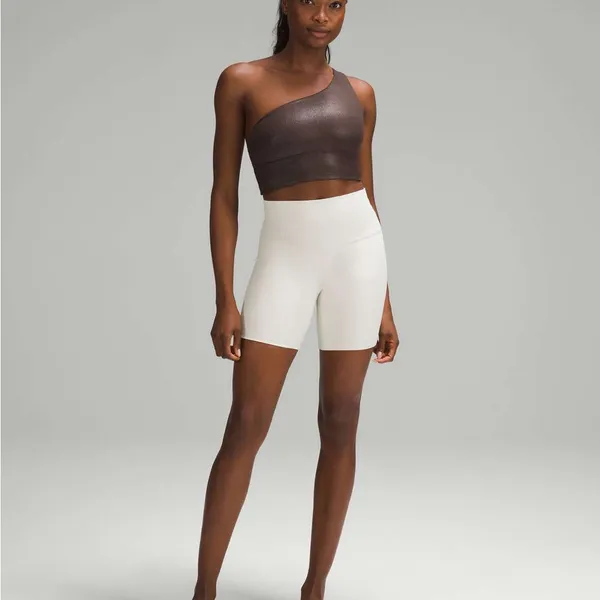 Lululemon Align Asymmetrical Rib Bra C/D *Shine in Espresso Size 8 NWT - Image 2