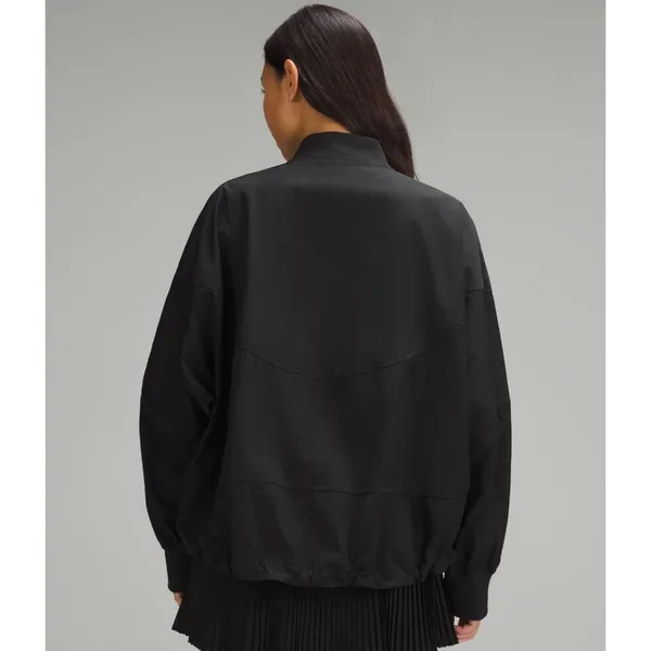Lululemon Lightweight Bomber Jacket Cinch Hem Black Size XL NWT - Image 3