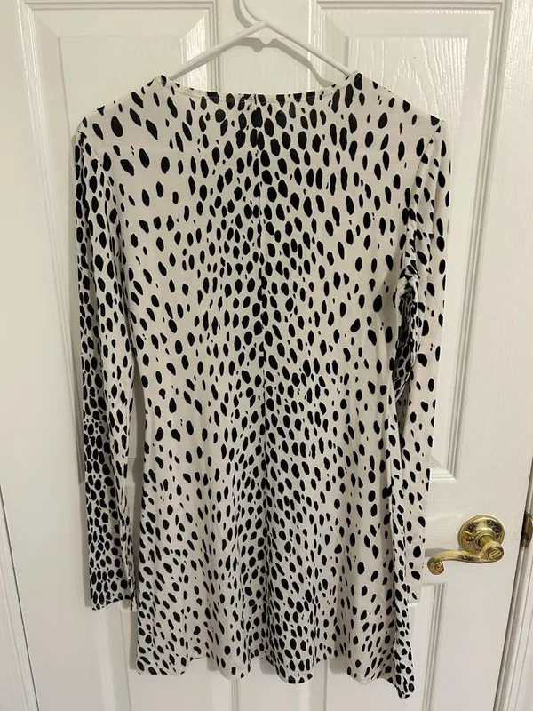 Reformation Kenmare Long Sleeve Knit Minidress In Cheetah Print New Size Medium - Image 5