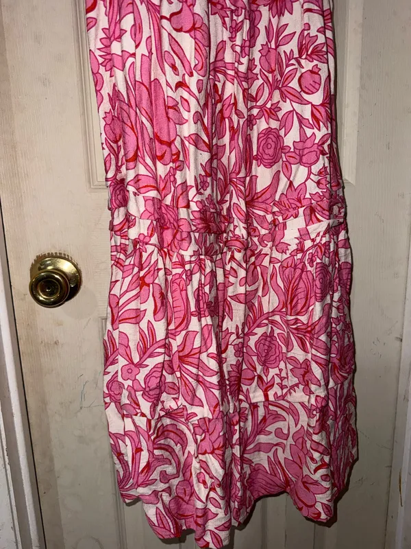She + Sky Pink & White Floral Maxi Dress - Image 5