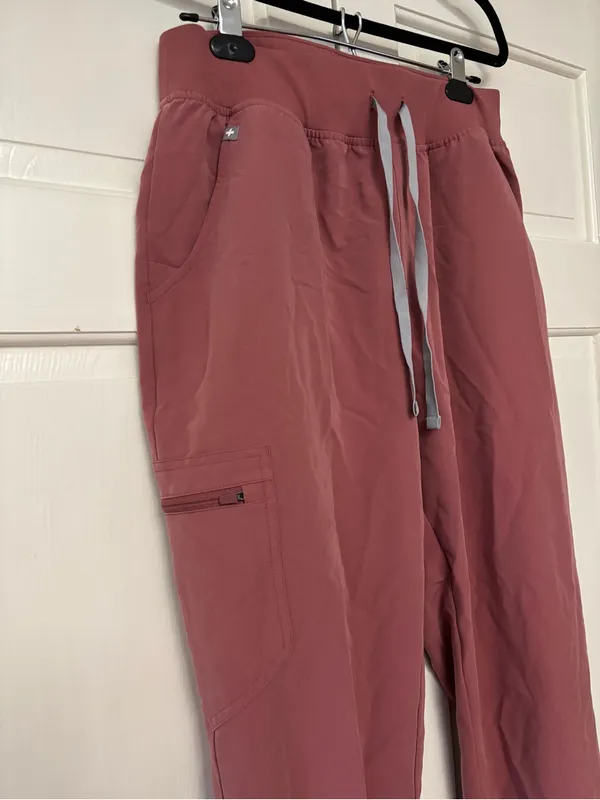 Figs Zamora Joggers Mauve Dusty Rose Jogger Scrub Pants Size Large Petite Scrubs - Image 4