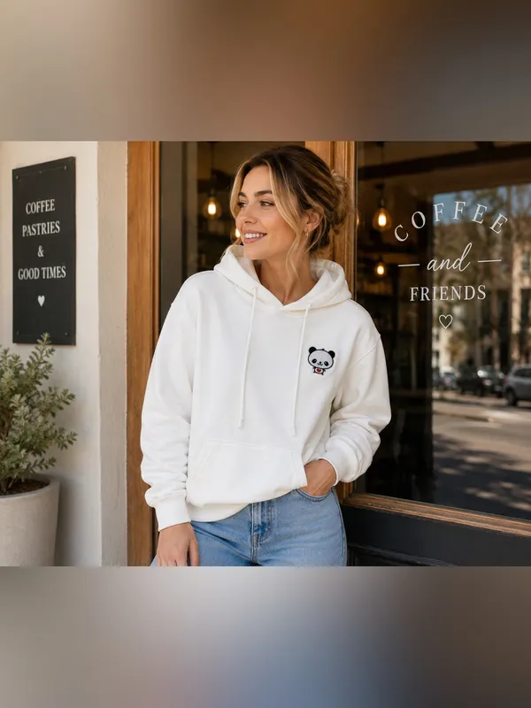 Known Supply Organic Cotton Panda Embroidered Hoodie - Image 5
