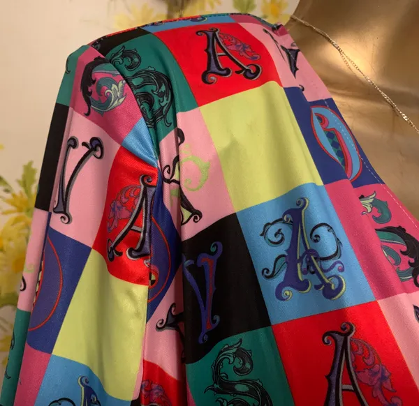 Deep plunge neck colorful bodysuit size L Size L - Image 3