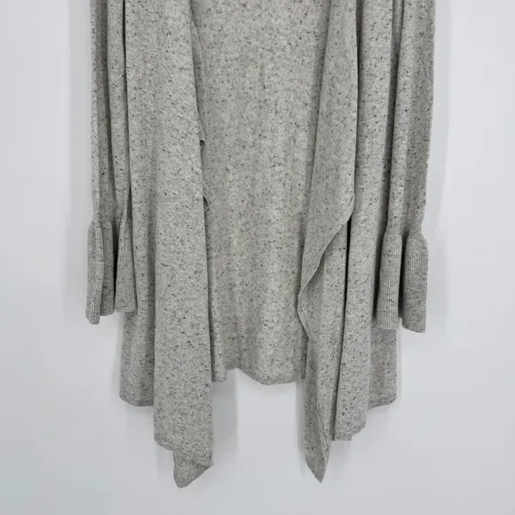 Anthropologie‎ Moth Lyra Bell Sleeve Waterfall Cardigan Medium Gray Boho NWT - Image 6