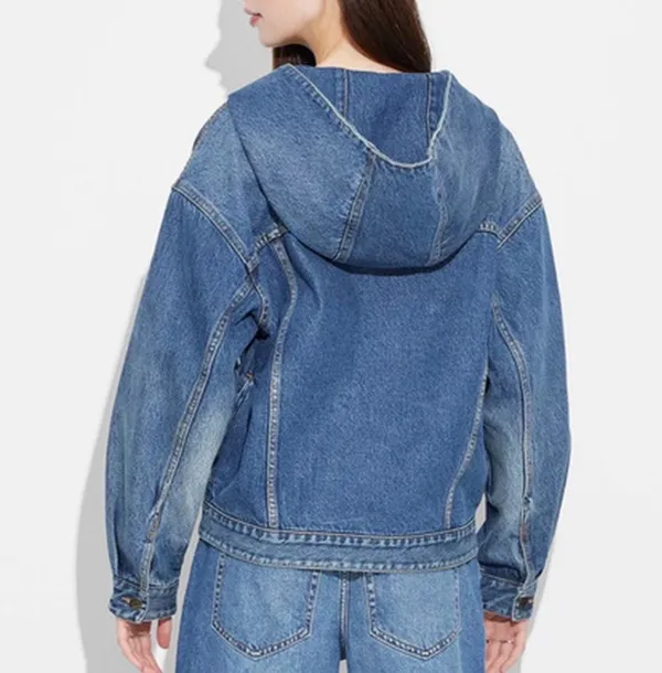 Wild Fable Hooded Denim Jacket - Image 4