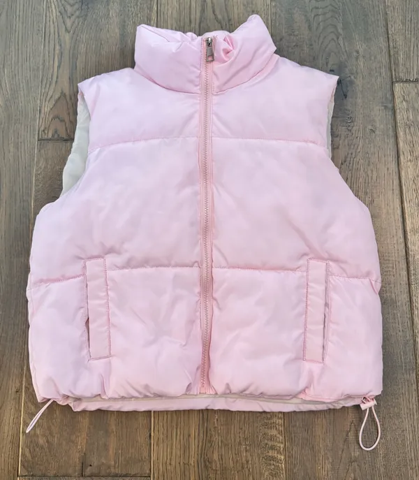 Light Pink Puffer Vest - Image 2