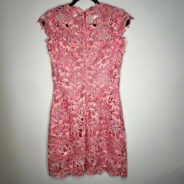Elie Tahari Crochet Lace Mini Dress Size M - Image 6