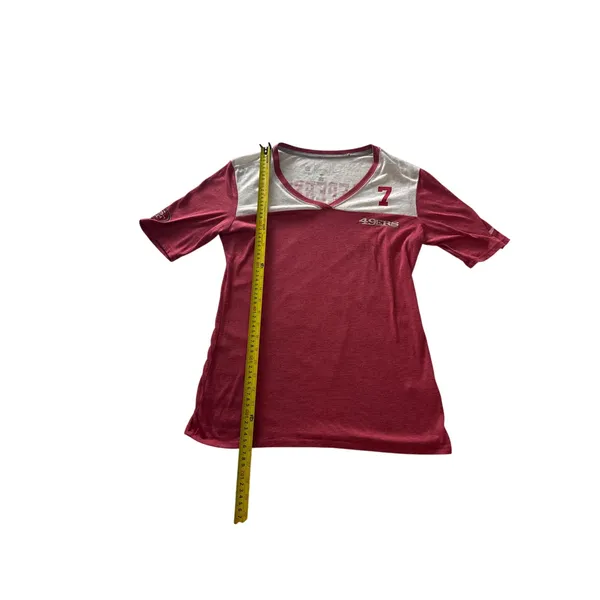 San Francisco 49ers Colin Kaepernick #7 Women’s V-Neck Graphic Tee Red NFL - Image 3