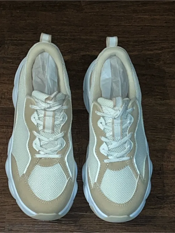 Alegria Boom Joy Ecru Cream and Beige Women's Sneakers Size 9 - Image 2