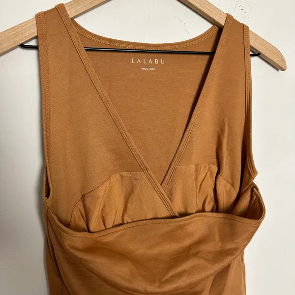 LALABU- Womens Soothe Tank Camel Babywearing Shirt Sleeveless Carrier - Image 3