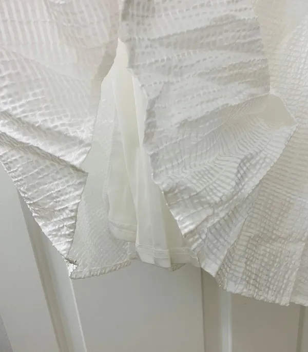 TCEC | NWOT | Ruffle Sleeve Mini Dress | L | White | CD02530 - Image 4