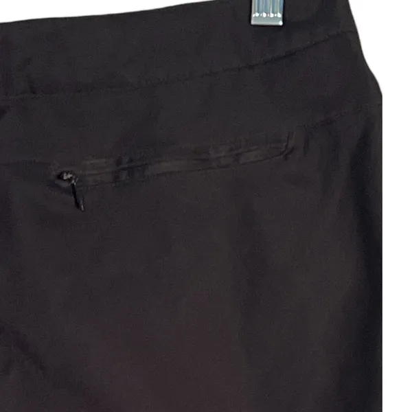 Nike Pants Womens Size L Black Zip Pockets Zip Away Hem Mid Rise Sports Comfort - Image 10