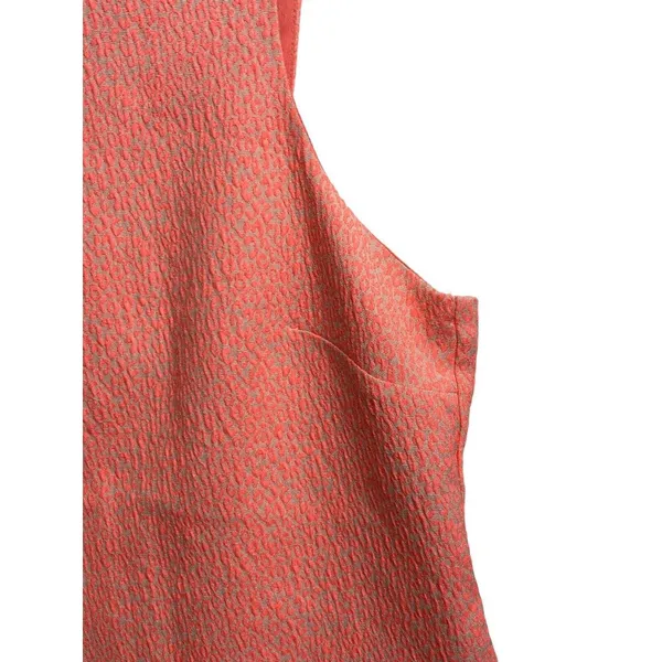 Zara Trafaluc Womens Neon Animal Print Tank Top Size Medium Orange Pink‎ Coral - Image 2
