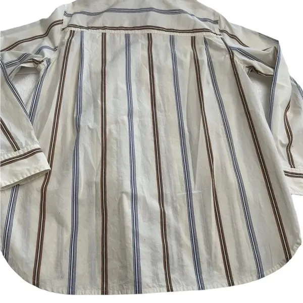 Madewell Oversized Ex-Boyfriend Swing Shirt in Roeser Stripe Size Small‎ - Image 8