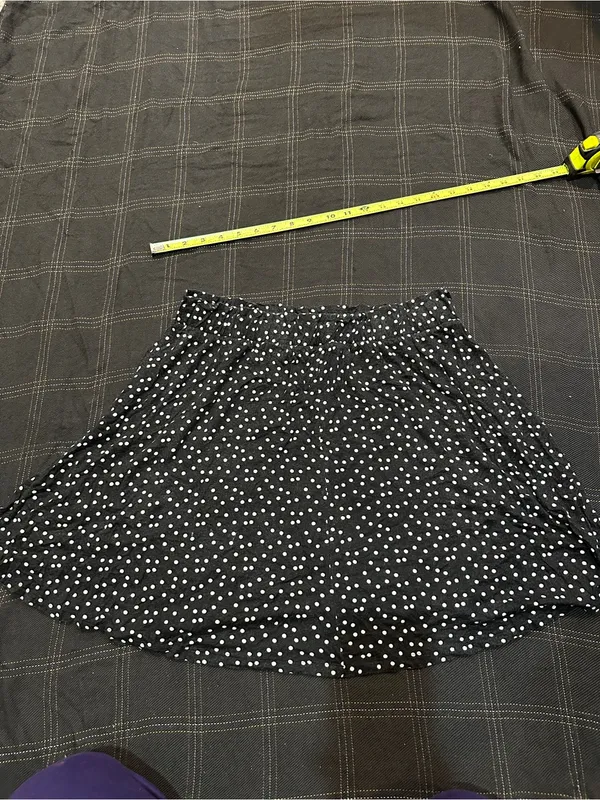 SO Black Skater Skirt with White Polka Dots - Image 5