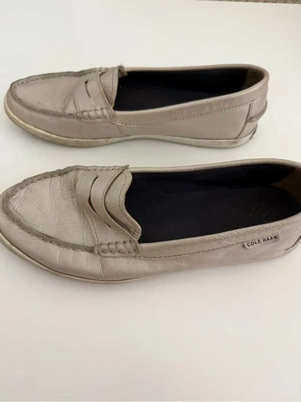 Cole Haan Silver Loafers Womens 7 - Image 2