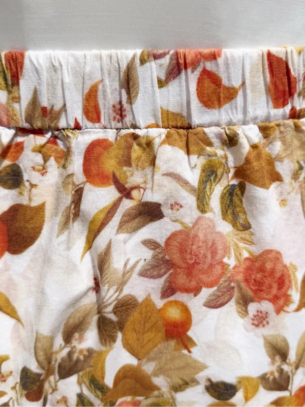 Petal & Pup Maxi Skirt Size 6 Orange Cotton Floral A-Line Garden Party Pockets - Image 6