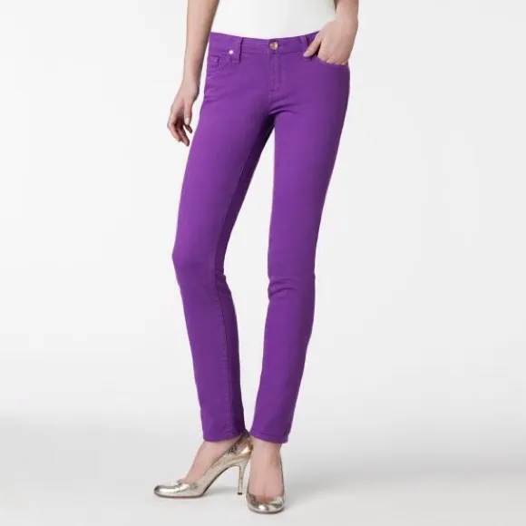 Kate Spade Purple‎ Broome Street Straight Leg Jeans Y2K Preppy Dopamine - Image 3