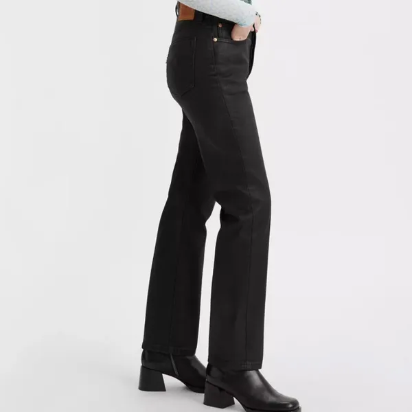 Levi’s Black Wax Coated High Waisted Jeans - Image 7