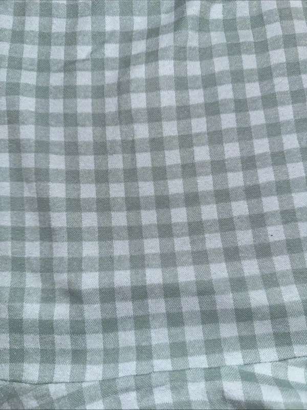 Forever 21 Gingham Mint Green Cotton-Blend Midi Skirt - Women's size small. - Image 4