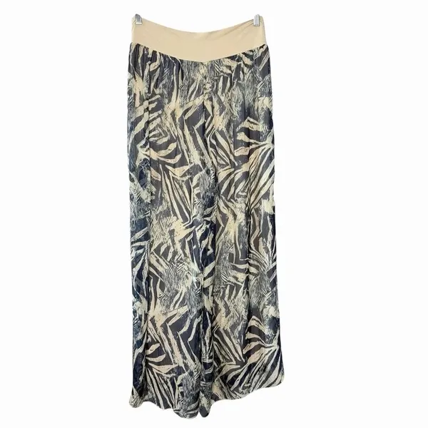 Bellambra Italy Womens Silk Blend Palazzo Pants Size S Wide Leg Resort - Image 3