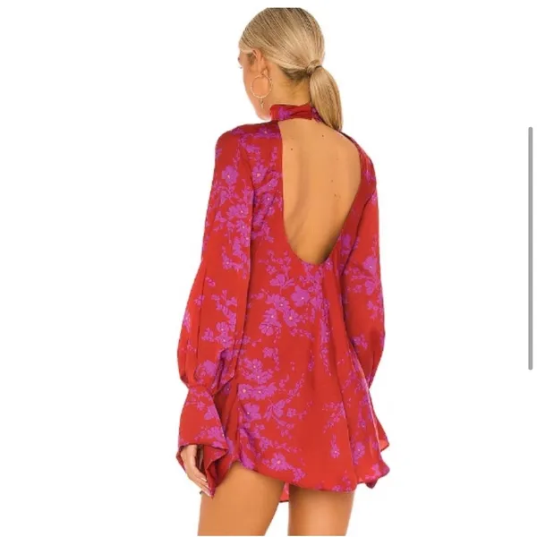 NWT Free People Romantic Combo Red and Purple Dress Size XS - Image 3