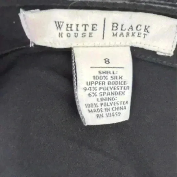 White House Black Market Women's Halter Neck Floral Dress Size 8 Black‎ - Image 8