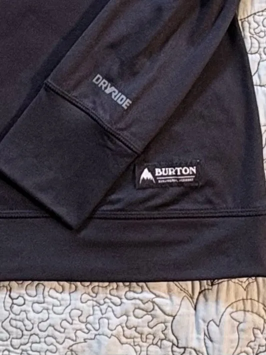💥Burton Women’s Midweight Dryride Base Layer Crewneck Top Black Thumbholes~M🧡 - Image 6