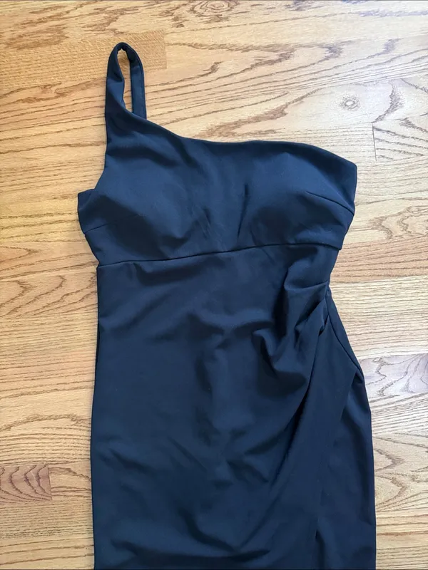 Windsor Black One-Shoulder Evening Dress medium - Image 2
