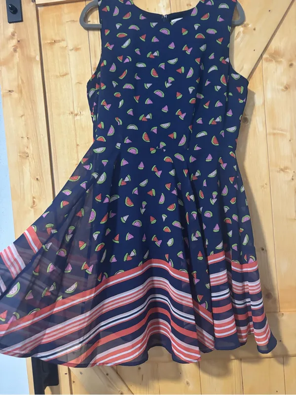 🍉 Maison Jules Watermelon Print Fit & Flare Dress – Size‎ L Excellent condition - Image 3