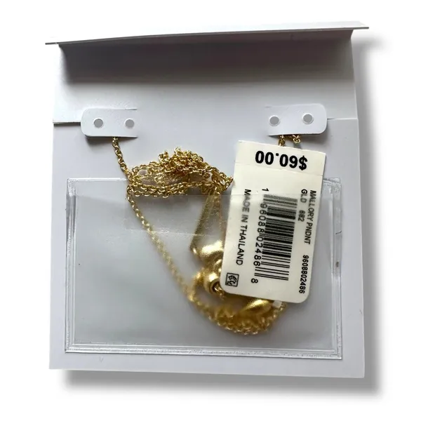 Kendra Scott Mallory Rose Quartz Small Pendant Necklace Gold Tone NWT - Image 2