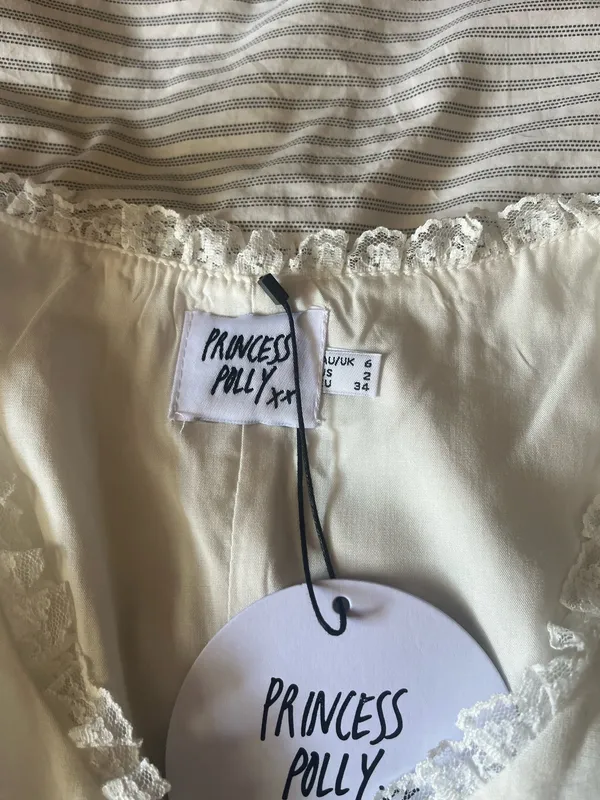 Princess Polly White Vest Top Silvanna Lace - Image 3